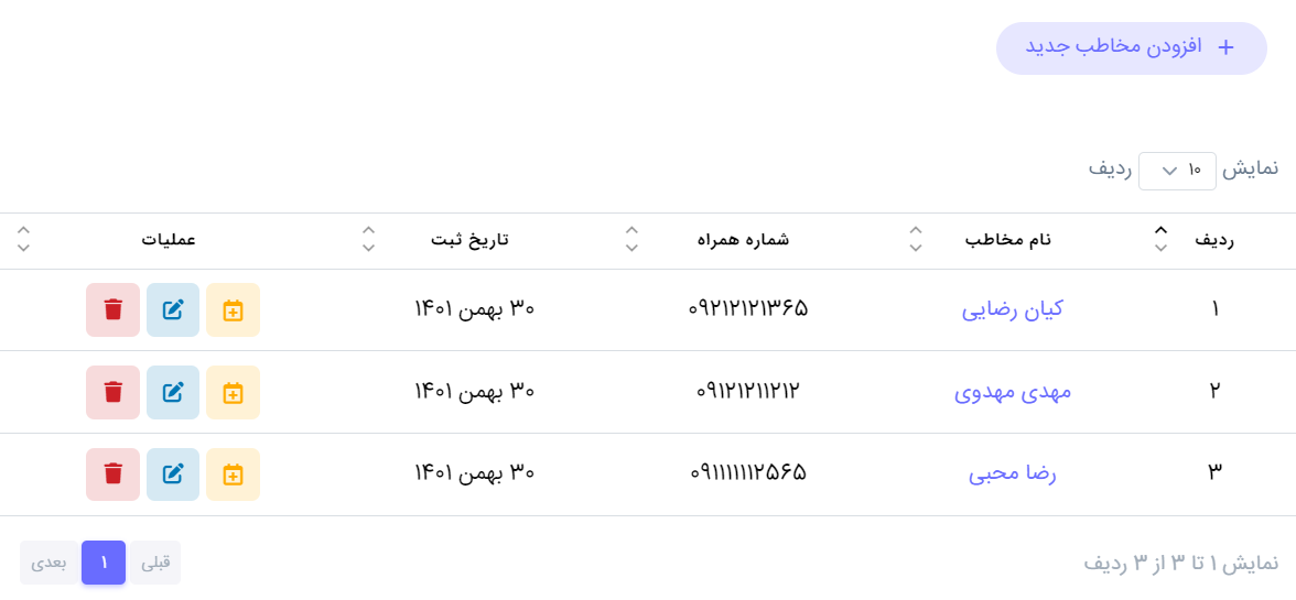 ایجاد گروه مشتریان